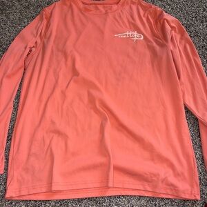 Reel Life Men's Coral Long Sleeve Tee